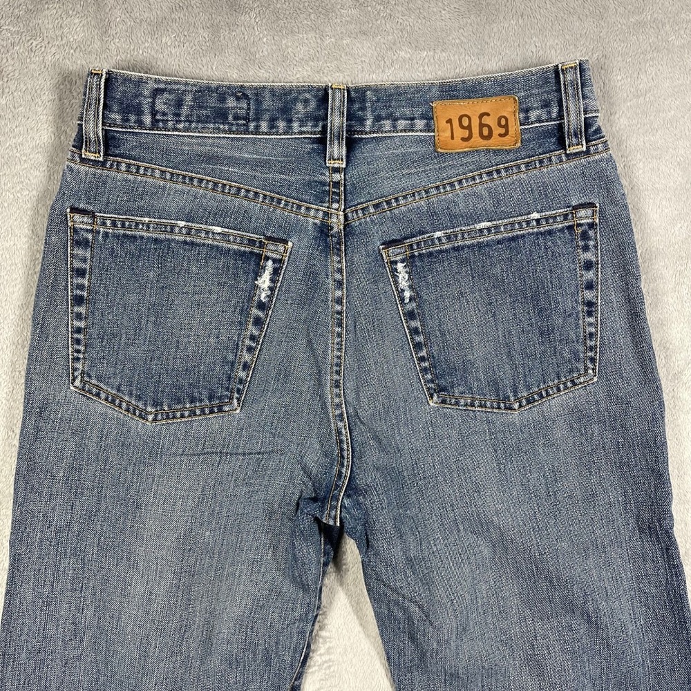 Gap 1969 Jeans Mens 30(29)x32(31) Blue Straight Leg Button Fly Made in USA Denim - Picture 11 of 13